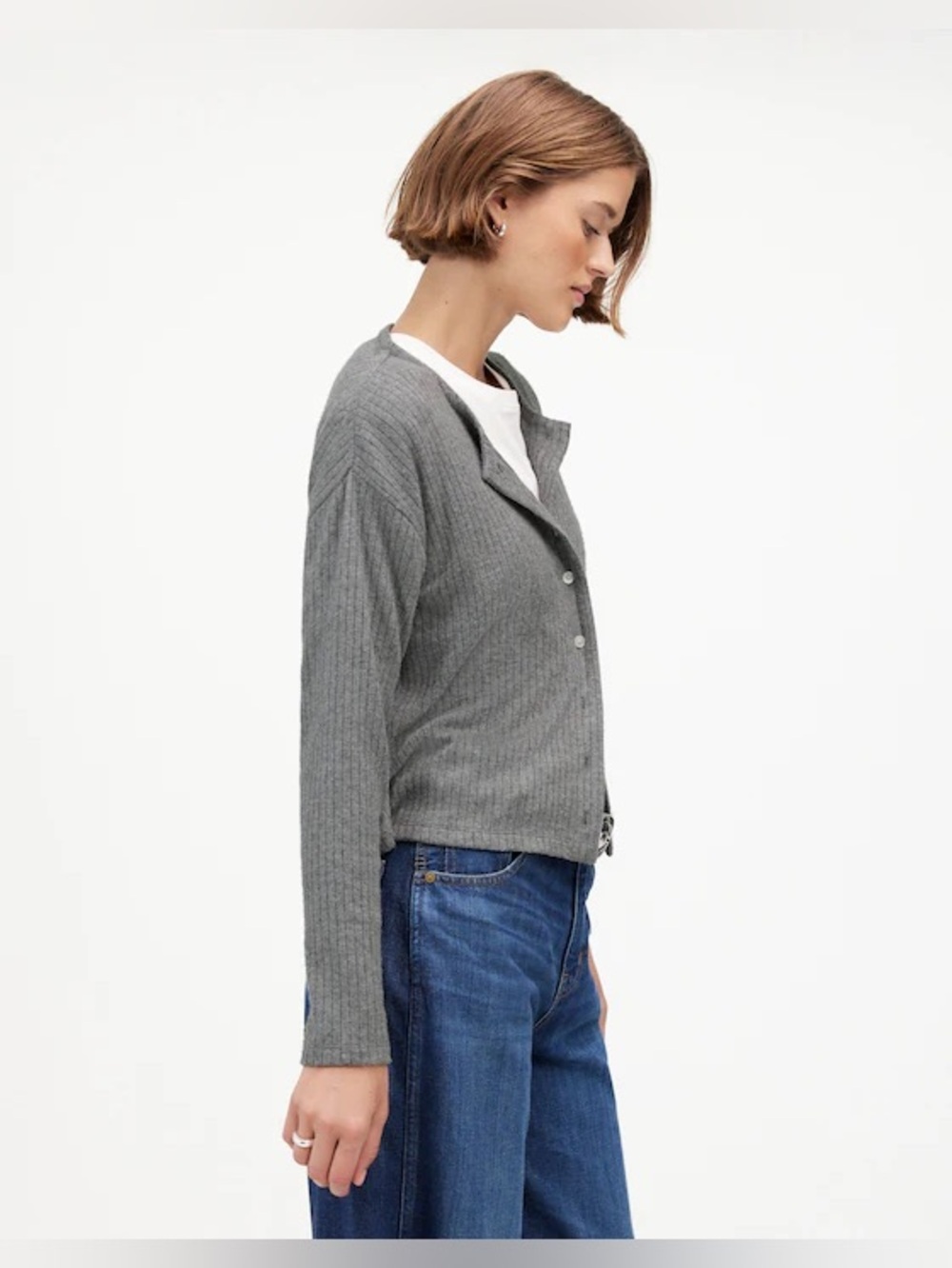 Madewell Relaxed Button-Front Cardigan - Picture 2 of 7